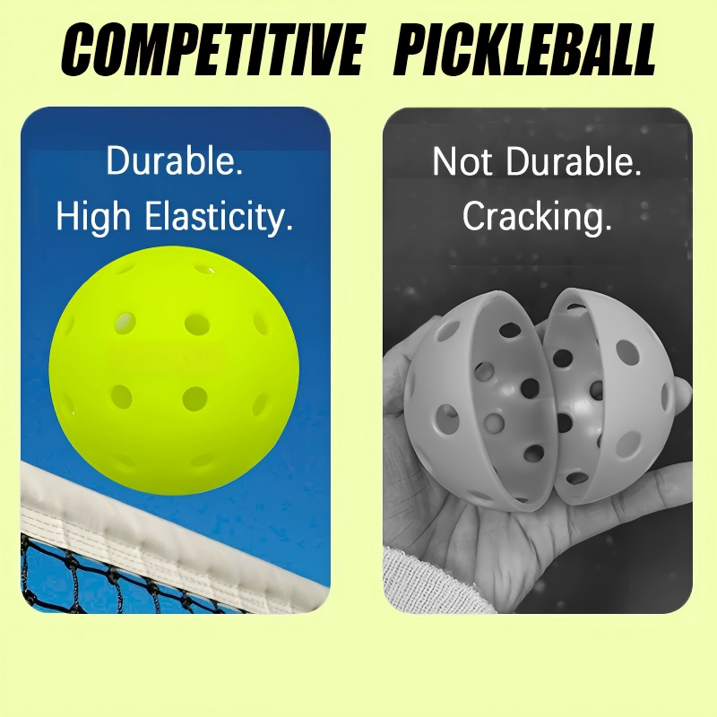 12pcs Pickleball, 40-hole seamless one-piece design, aerodynamic construction, excellent stability, rough matte surface enhances ball control, suitable for — image 2