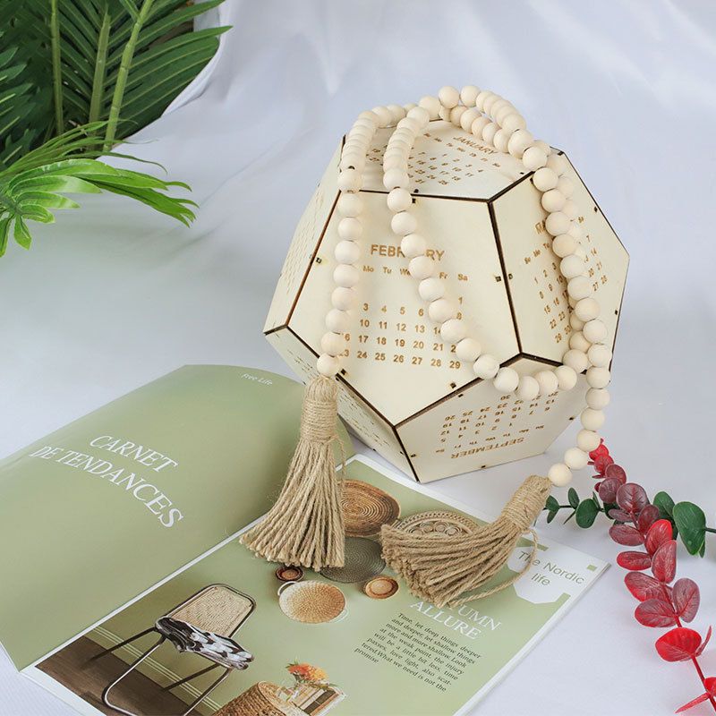 Hat Hanger Farmhouse Beads Tassel Trim Boho Decor Bathroom Wall Decor Fringe Garland Hat Organizer Wooden Prayer Bead Wooden — image 2