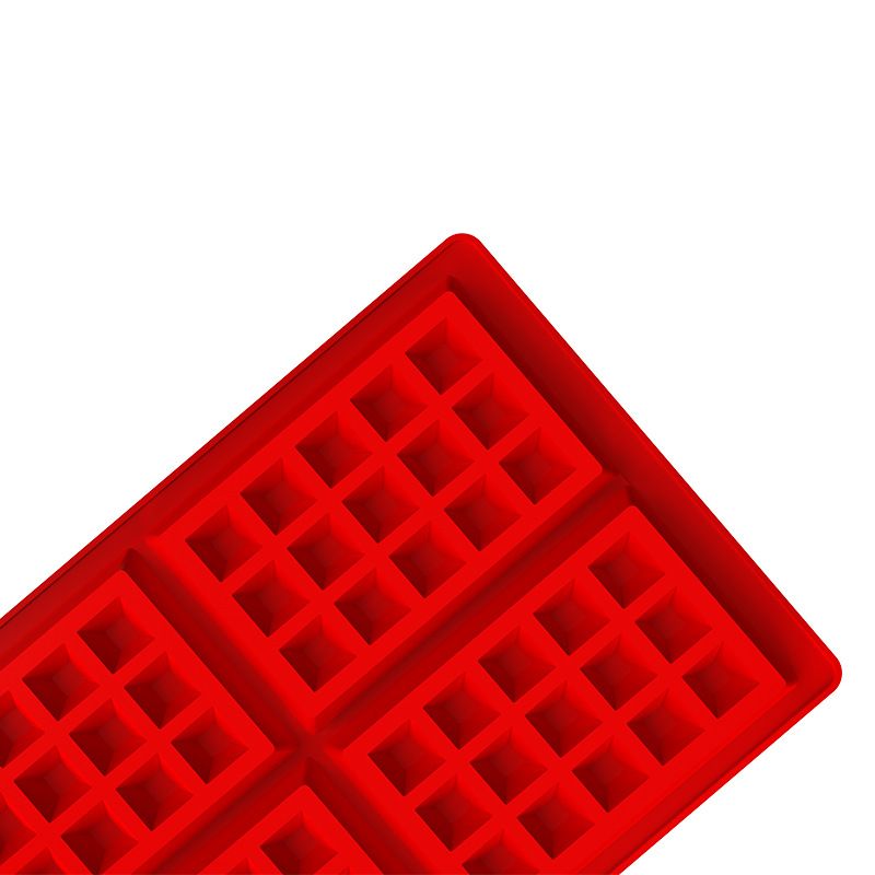Silicone Waffle Mold for Baking, Non Stick, Dishwasher Safe, Cavity Waffle Silicone Mold Cake Chocolate Craft Candy Red — image 2
