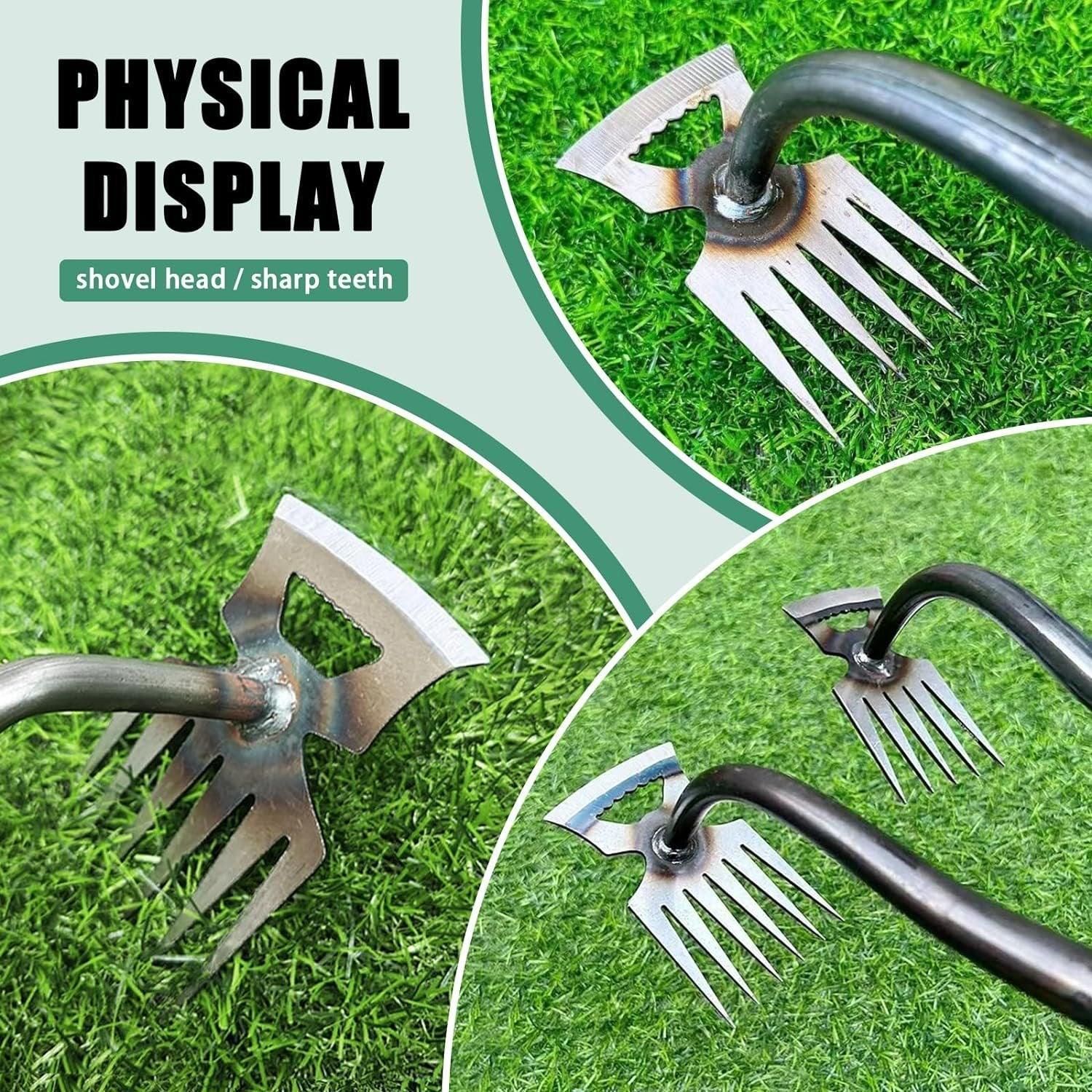 Garden Weeding Digging Tool Farm Household Hoe Durable Handheld Weeder Artifact - 11 teeth — image 5