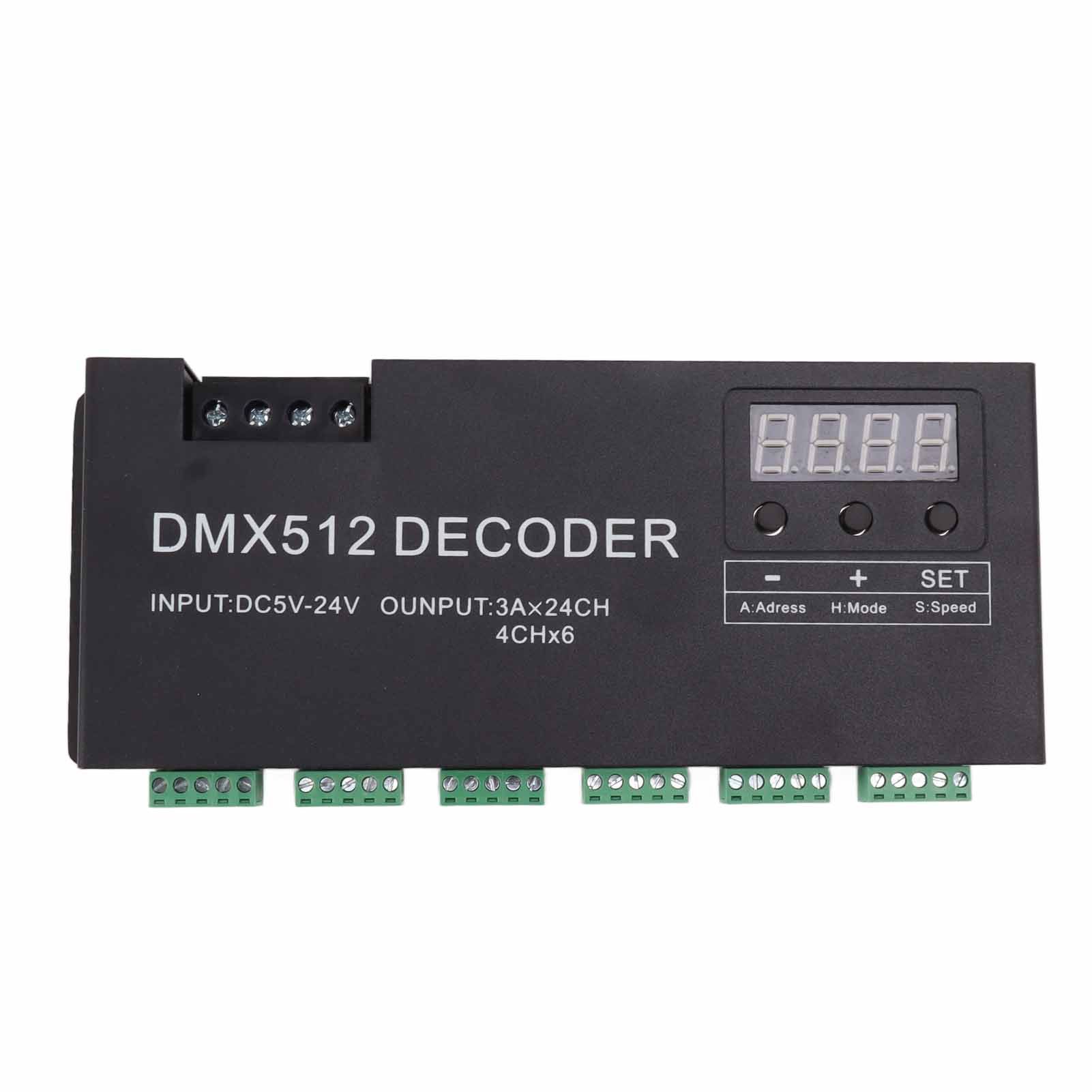 24 Channel DMX Decoder Digital Display RGBW DMX512 Dimming Driver LED Controller for Stage Bar DC5V‑24V — image 5