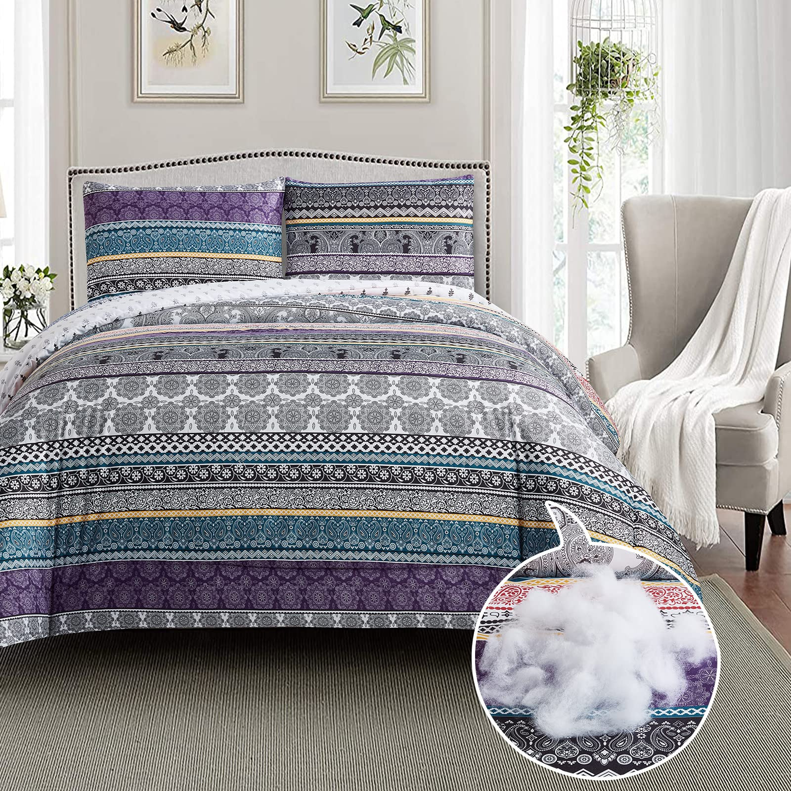 Whimsical Winter Frosty Elegant 3 Pc Comforter & Pillow Cover Set โ image 6