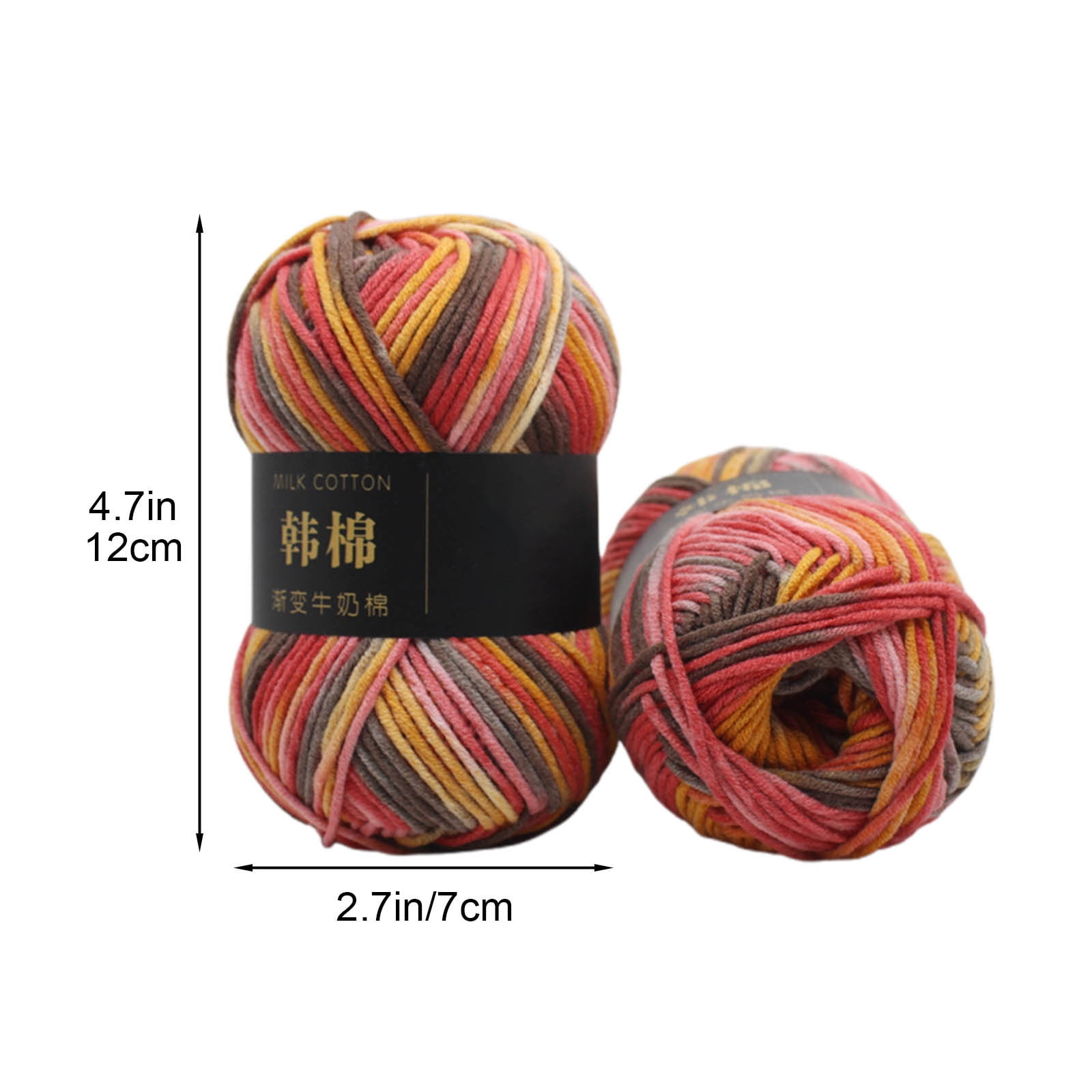 Cotton Yarn - Multicolor Rainbows Yarn,50 gram Skeins,26 Colors Available,7 Strands Of Combed Milk Cotton Crocheting Yarn for Knitting,Crochet,Weaving,Arts & — image 5