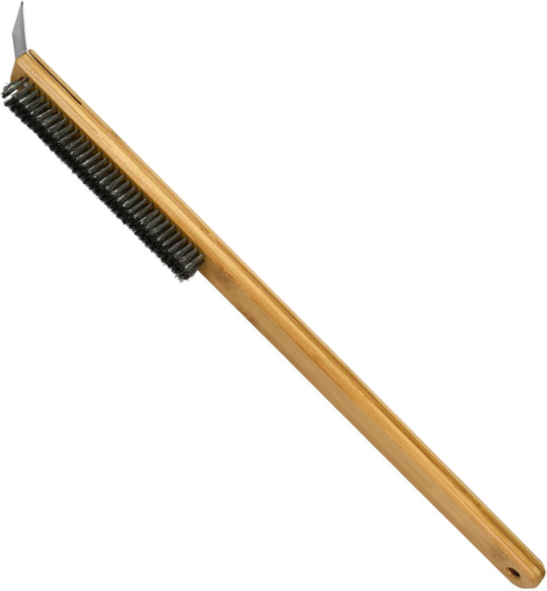 Pizza Stone Cleaning Brush - 57.5cm - Pizza Oven Brush - Barbecue Grill Cleaning Tool with Wooden Handle - Kitchen Oven Accessories - Portable Brush - With