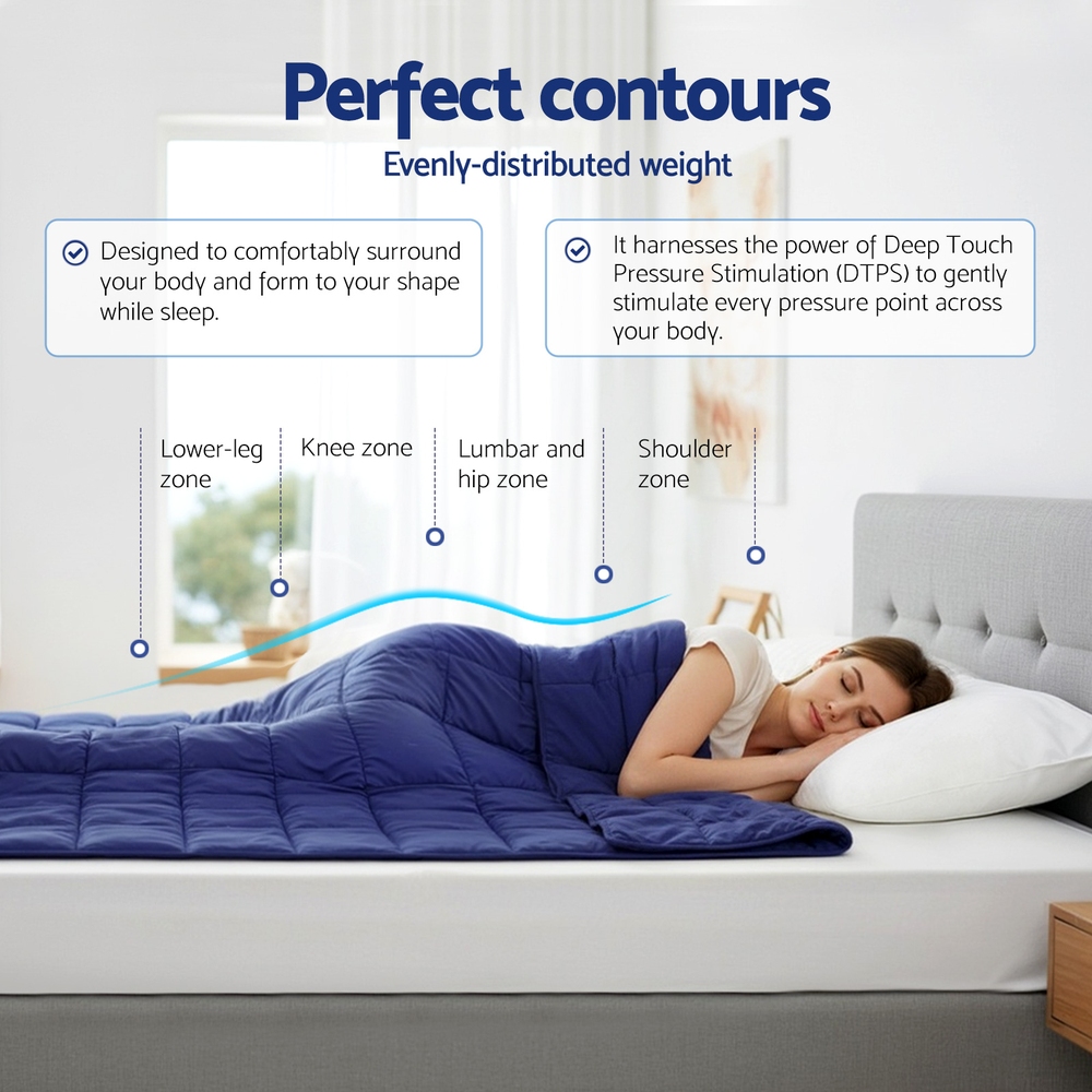Giselle Bedding Weighted Blanket 9KG Kids Adults Heavy Gravity Relax Calm Blue — image 5
