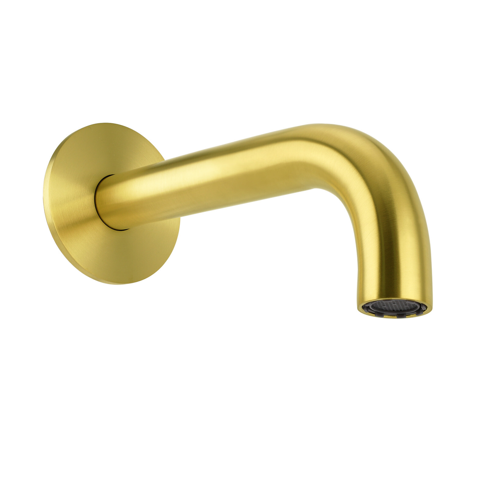Brushed Gold 150mm Round Curve Faucet Outlet Bathroom Tub Water Filler Spout Set โ image 3