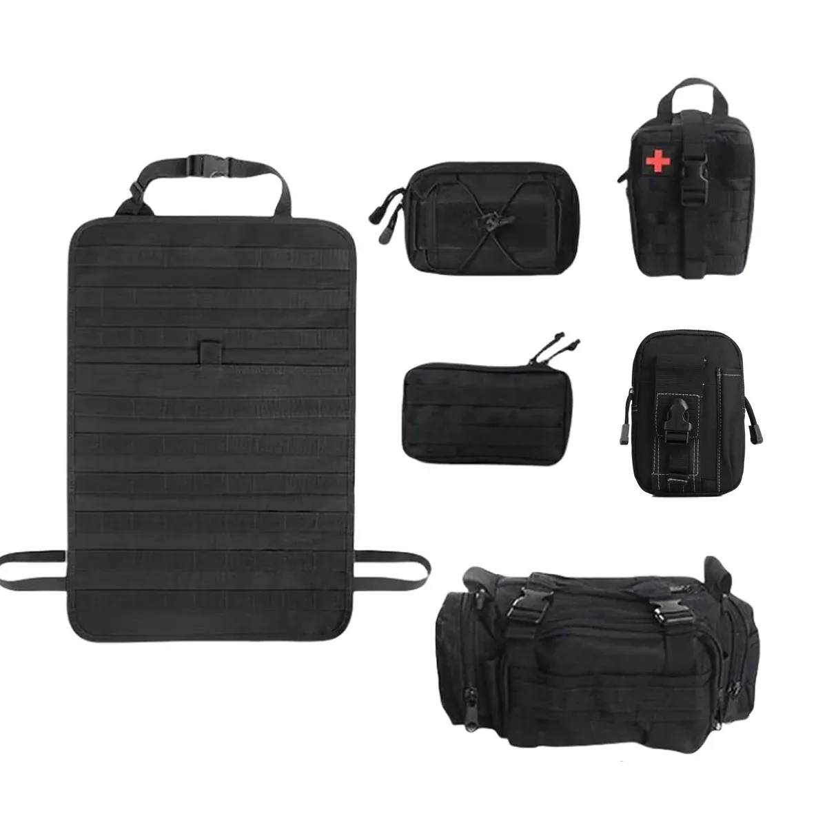 Car Universal Rear Seat 6-Piece Storage Bag Set Space Saving Waterproof Durable — image 2