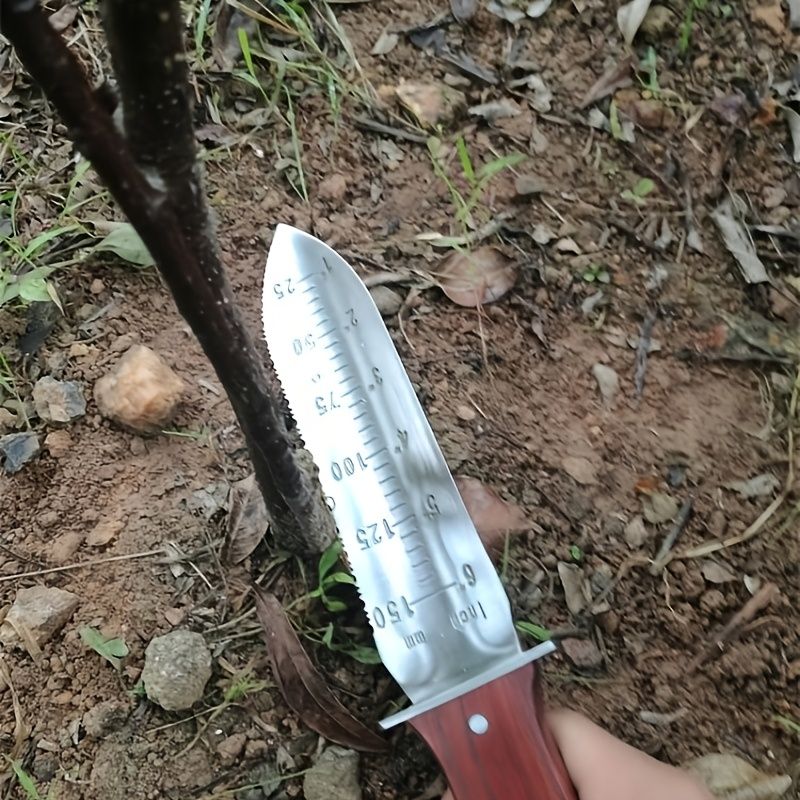 Measuring Gardening Knife with Leather Sheath for Precise Garden Work-Brown โ image 4