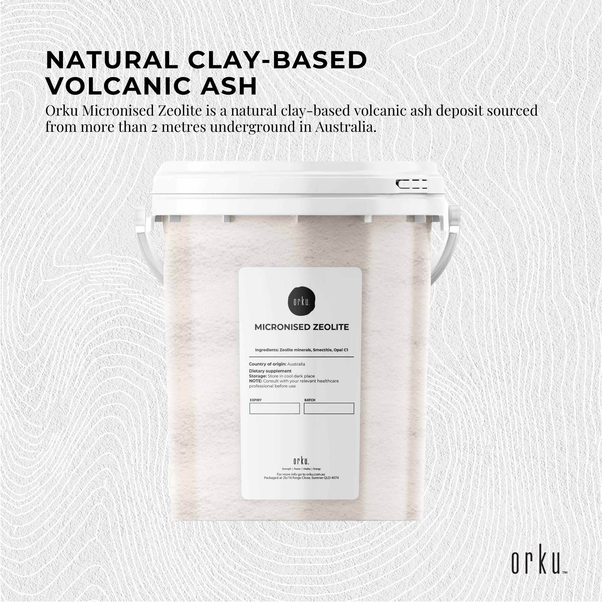 Orku 800g Ultrafine Micronised Zeolite Powder Tub Natural Clinoptilolite Mineral — image 3