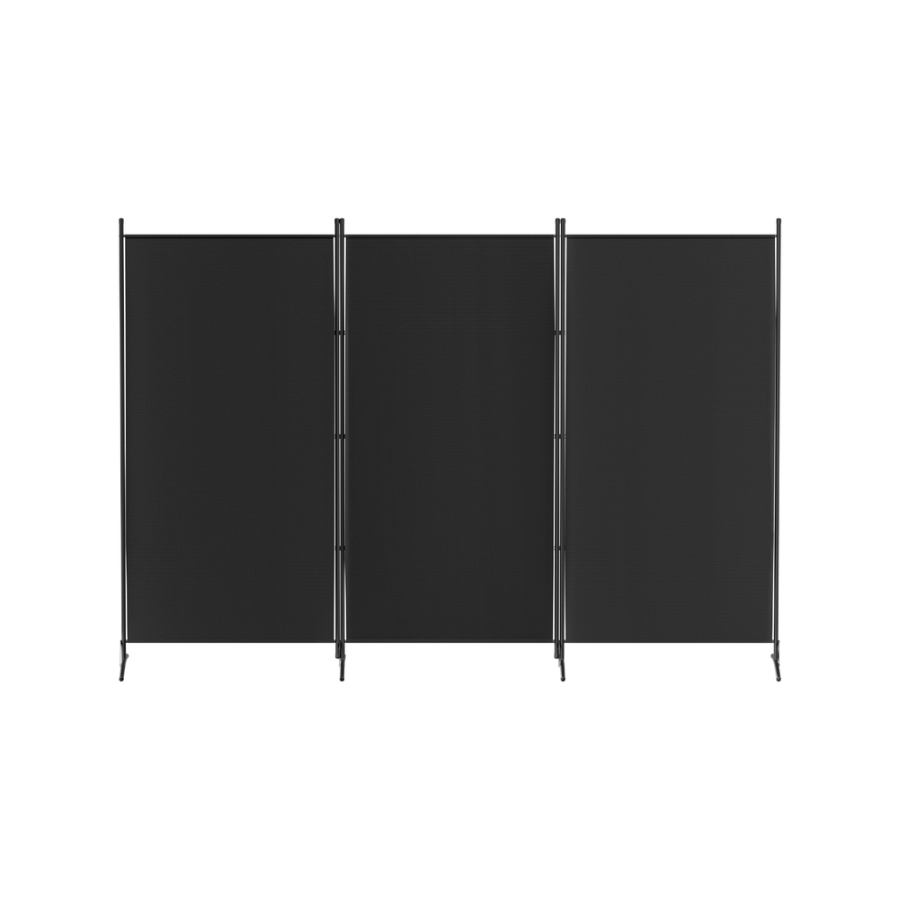 Artiss 3 Panel Room Divider Screen 260x180cm Fabric Black โ image 3