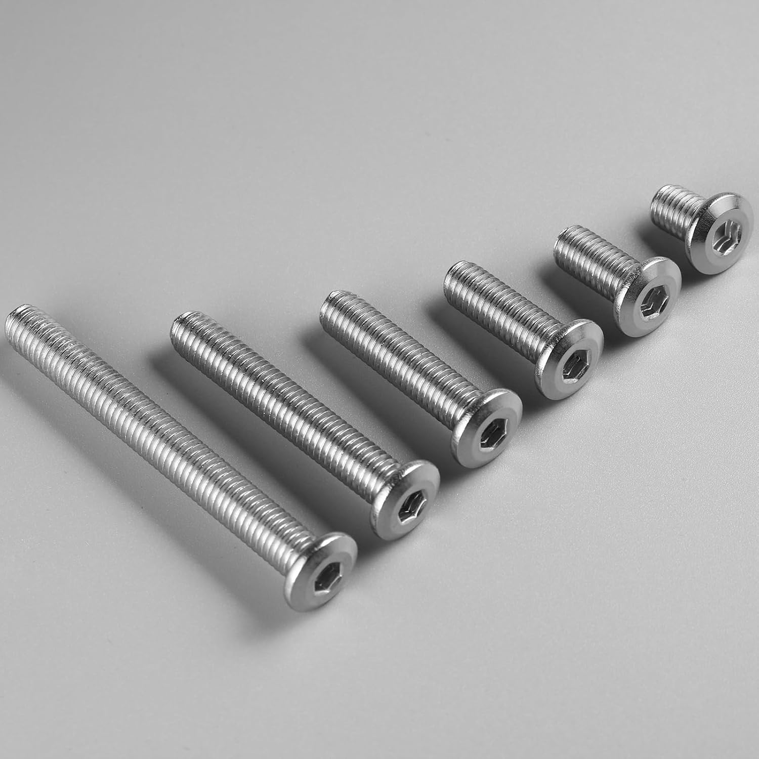 M6-1.0 x 45mm Flat Head Hex Socket Cap Screws Bolts 10Pcs, M6 Bolt 304 Stainless Steel 18-8 Furniture Bolts Full Thread, with Hex Spanner โ image 4