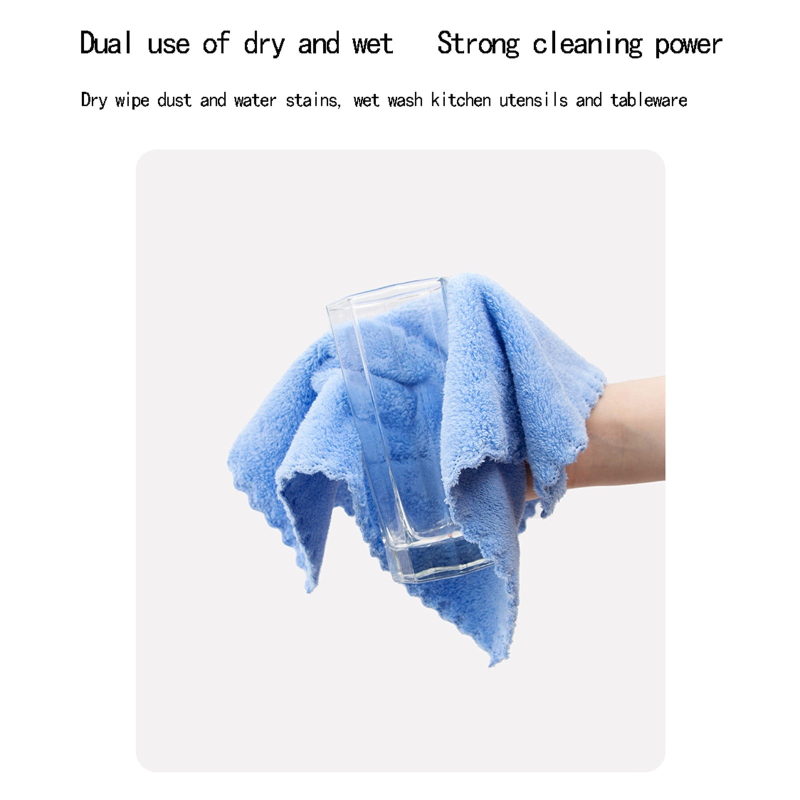 Kitchen Cleaning Supplies, 1 Pack of Fiber Cleaning Cloth Available in 4 Colors (Green/White/Yellow/Black) GNA โ image 4