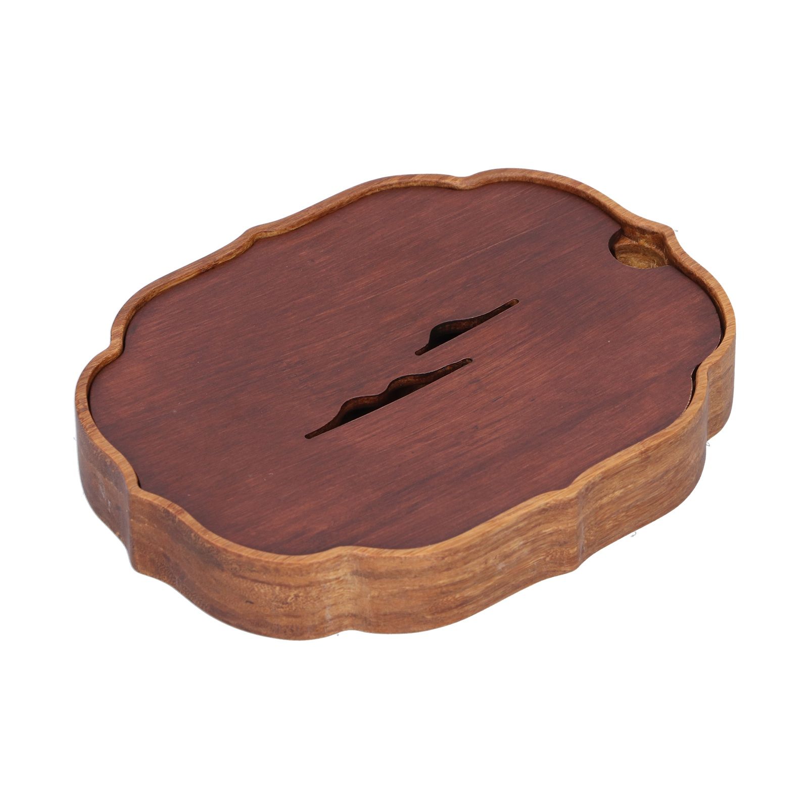 Chinese Style Bamboo Tea Tray Box with Water Storage for Kungfu Tea Set Accessories β image 3