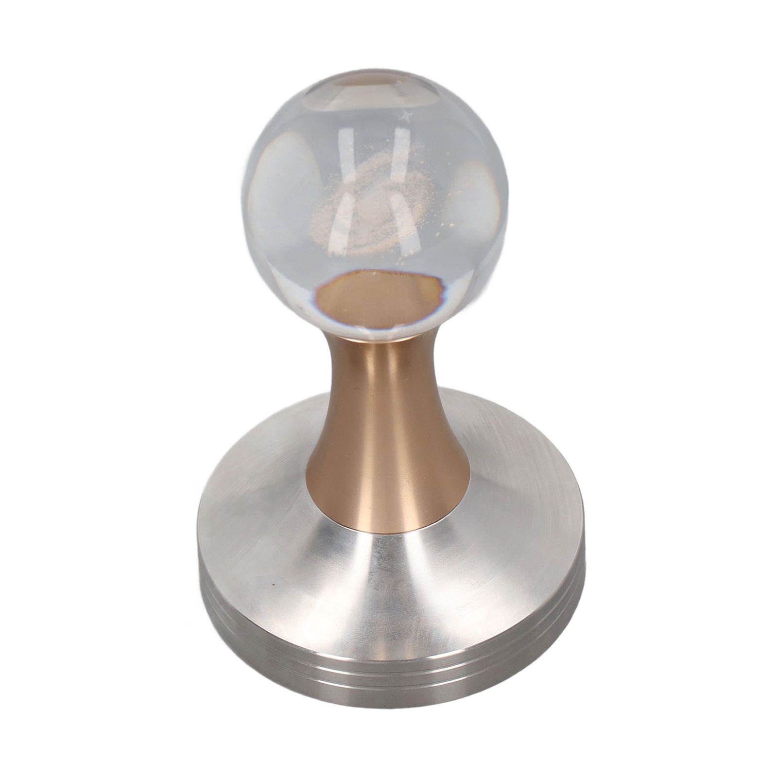 Coffee Tamper Food Grade Stainless Steel Crystal Ball Coffee Powder Hammer for Kitchen Shop Gold Pillar 58mm/2.3in โ image 2
