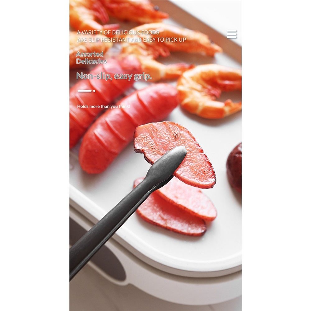 2 pack Kitchen Tongs Tweezers for Cooking - Reptile Feeding Tongs for Gecko, Bearded Dragon, Snake - Long Forceps for Aquarium Plant(black) โ image 4