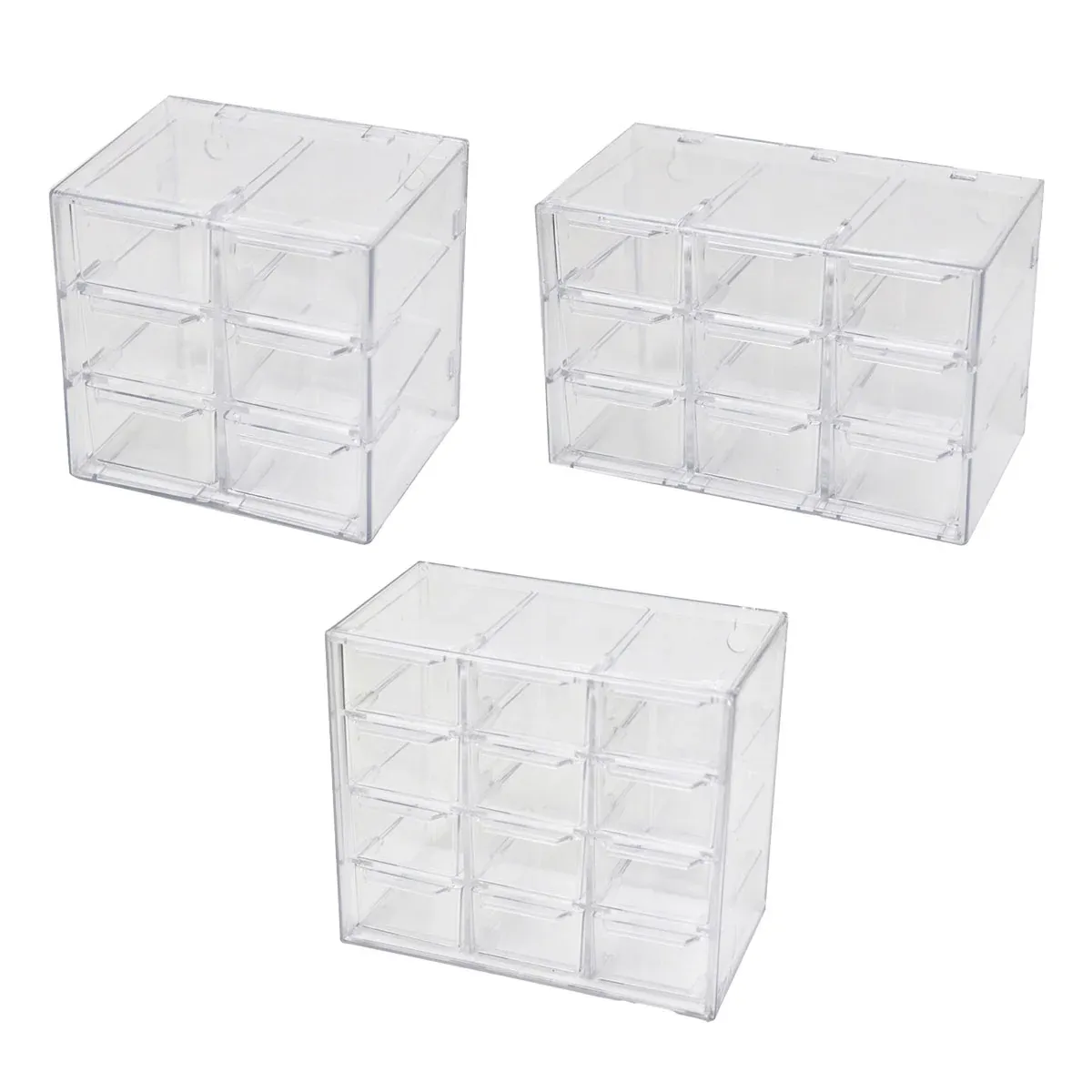 Storage Organizer Box Mini Plastic Desktop Drawers Desk Craft Cabinet For Office - 9 Grids โ image 3