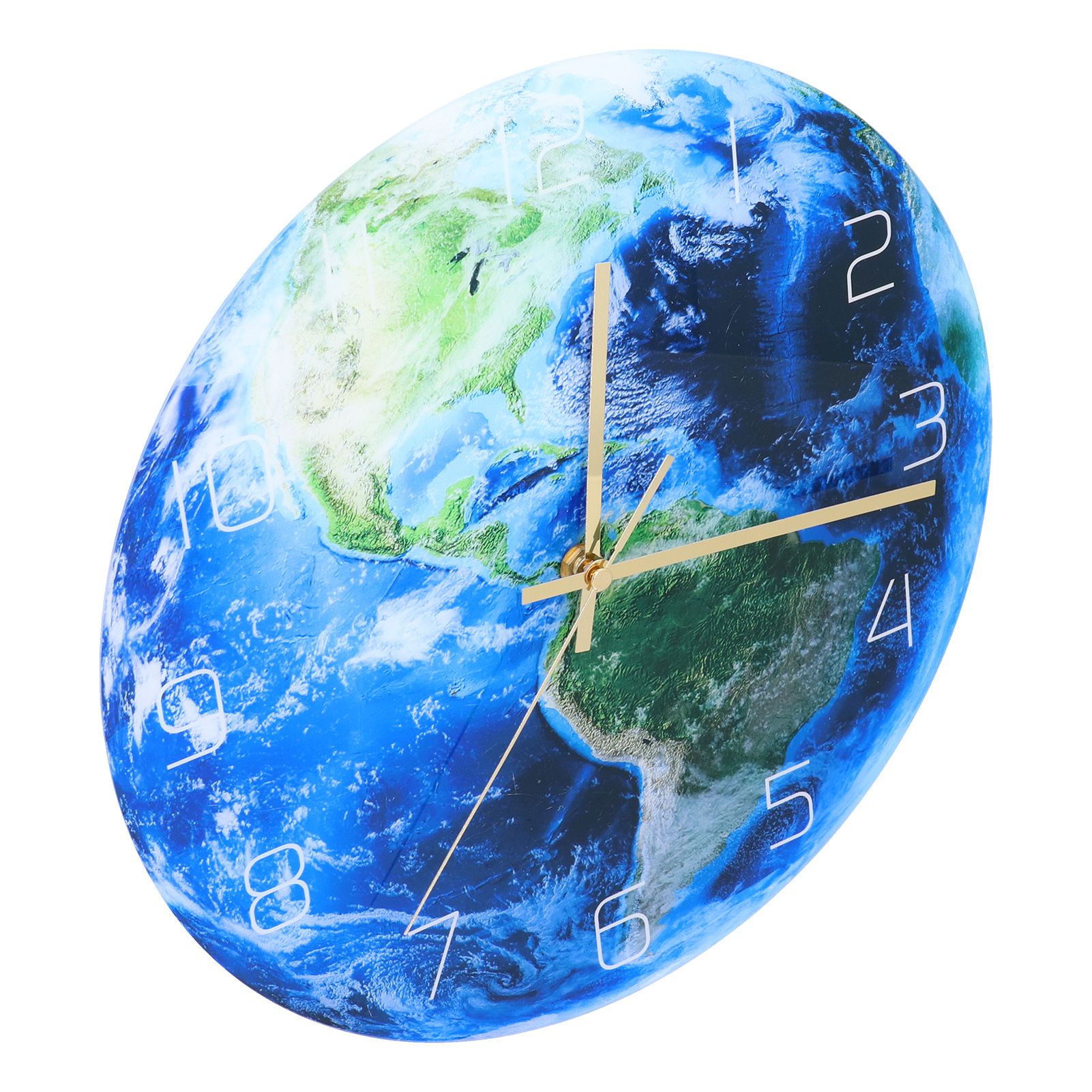 Earth Wall Clock Acrylic Silent Movement Accurate Cutting Stable Non Ticking Space Science Clock for Home Coffee Shop — image 5