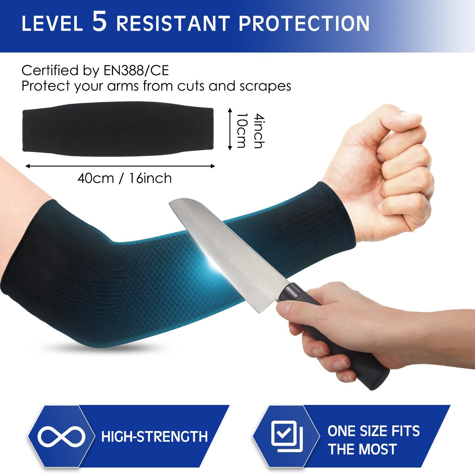 2 Pairs Cut Resistant Sleeves Thin Arm Protectors Arm Guard for Thin Skin and Bruising Arm Sleeves for Men Women โ image 2