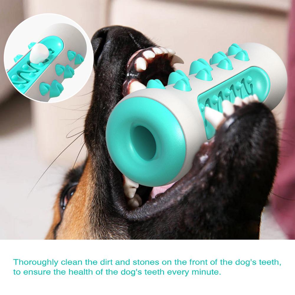 Blue Dog Squeaky Toys For Aggressive Chewers, Tough Toothbrush Dog Chew Toy, Nearly Indestructible Rubber Toys For Pet Training, Teeth Cleaning — image 2