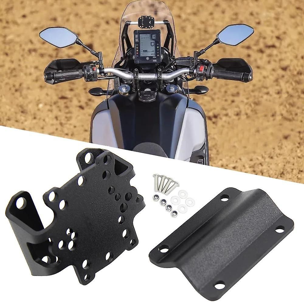 Motorcycle Navigation Bracket Mobile Phone Gps Plate Bracket Phone Holder For Tenere 700 Tenere 700, Metal material, Black Color — image 3