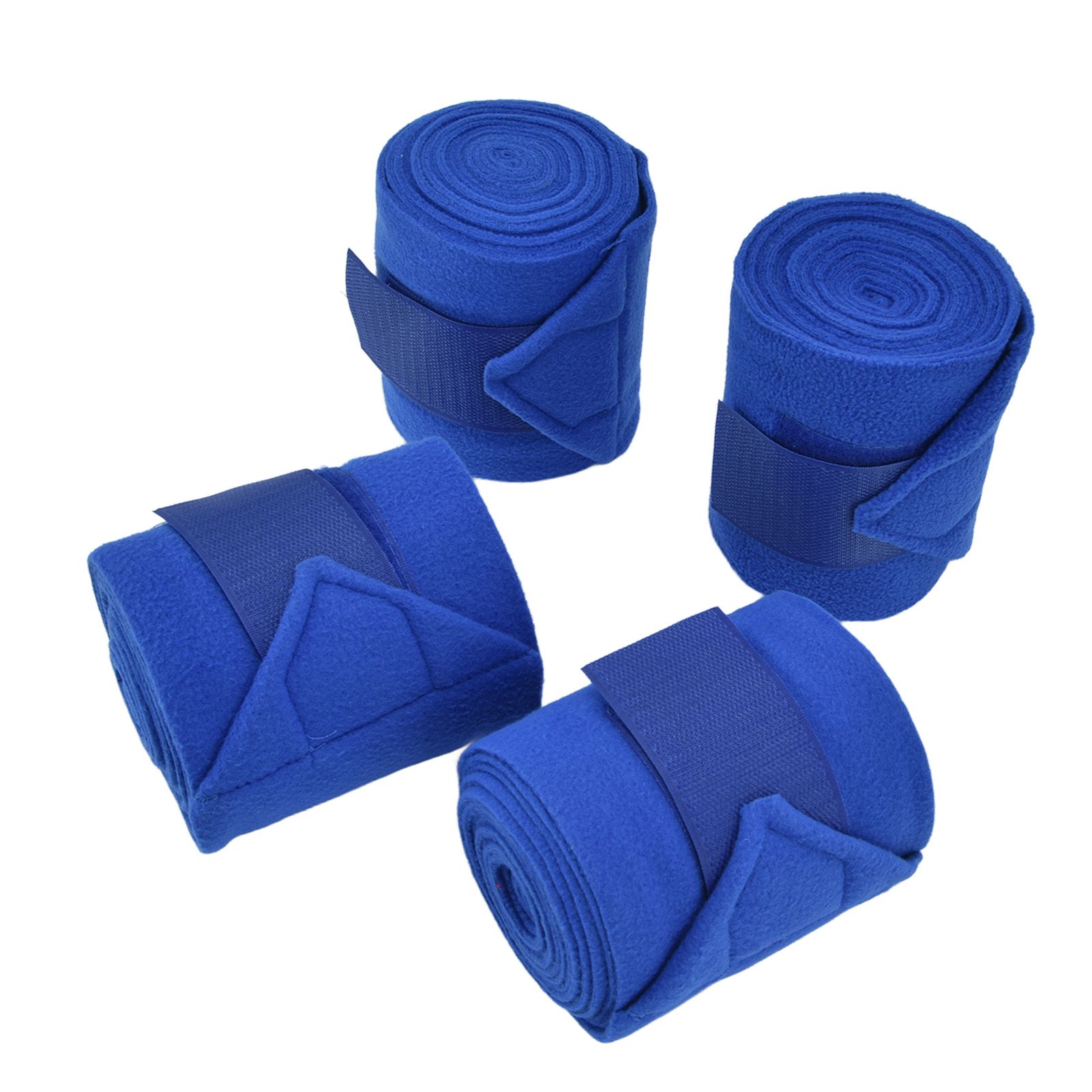 4Pcs Horse Leg Warp Hoop and Loop Fastener Guard Soft Polyester Set Kit for Dog Cow Cat Blue โ image 2