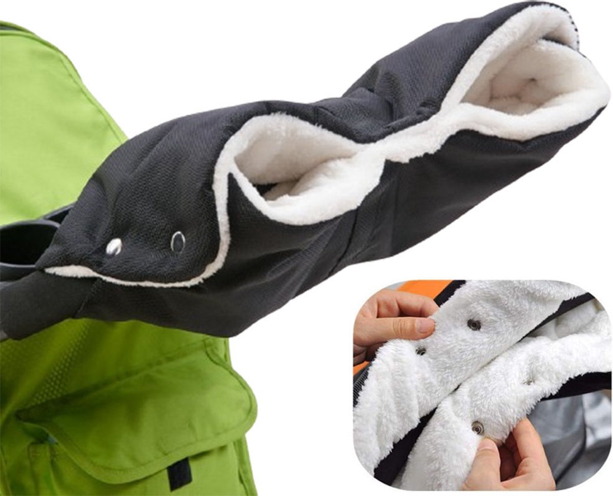 Stroller Glove Hand Warmer - Gloves for Strollers - Buggy Hand Warmer - Lined Gloves - Universal - Waterproof and Windproof - Warm Hands - Removable - Stroller