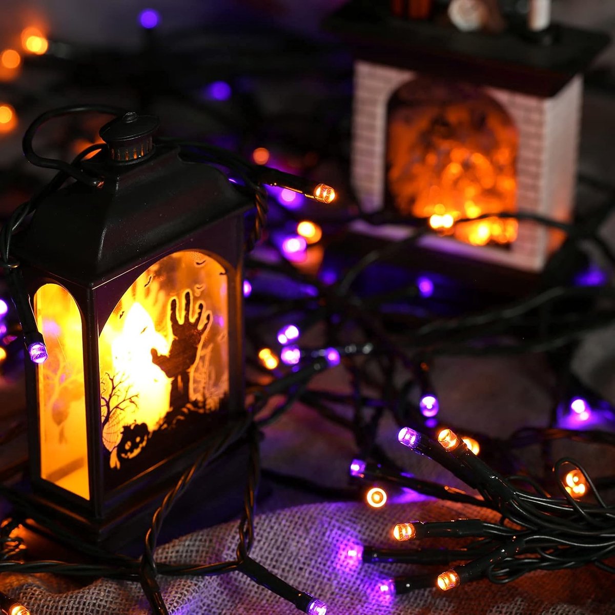 2 Pieces Solar Garden Lights Total 171 FT, 400 LED Lights - Halloween Lighting - Halloween String Lights - Halloween Decoration - Halloween Lanterns Decoration — image 5