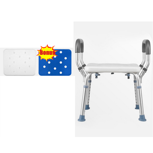 Adjustable Shower Chair Bath Seat Heavy Duty Bathtub Armrests Bench Bathroom โ image 5