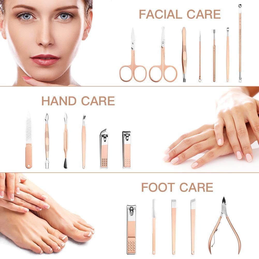18 in 1 Stainless Steel Professional Manicure & Pedicure Kit for Women Includes Scissors Nail Cutte โ image 5