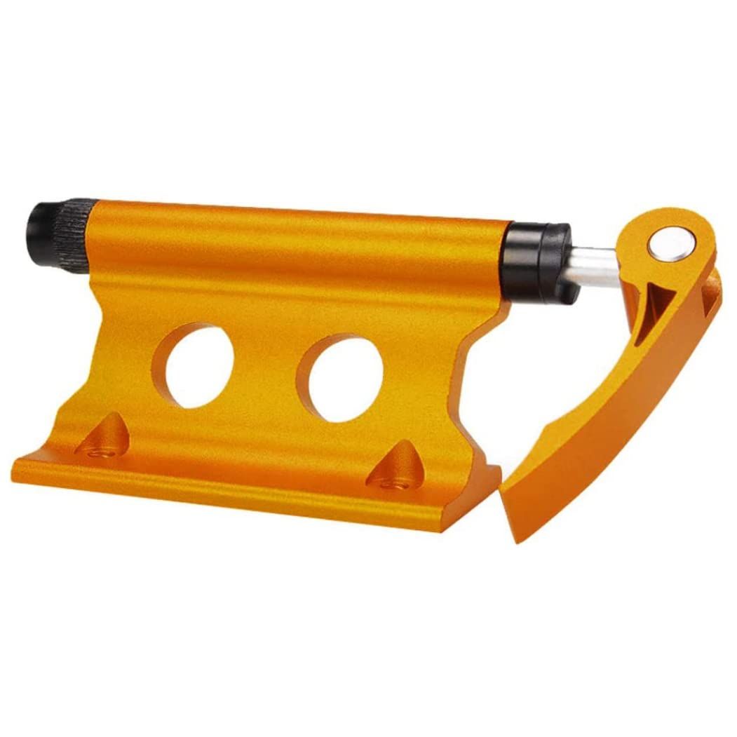 Bike Block Fork Mount w/Quick-Release Lever, Aluminum Alloy Bicycle Front Fork Fixed Clip Luggage Rack for Truck (Yellow)