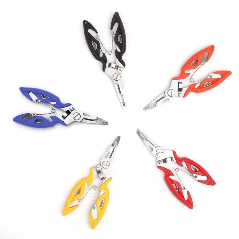 Multi Function Fishing Pliers Line Cutter Split Ring Tool with Grip Scissors Design - Blue โ image 3