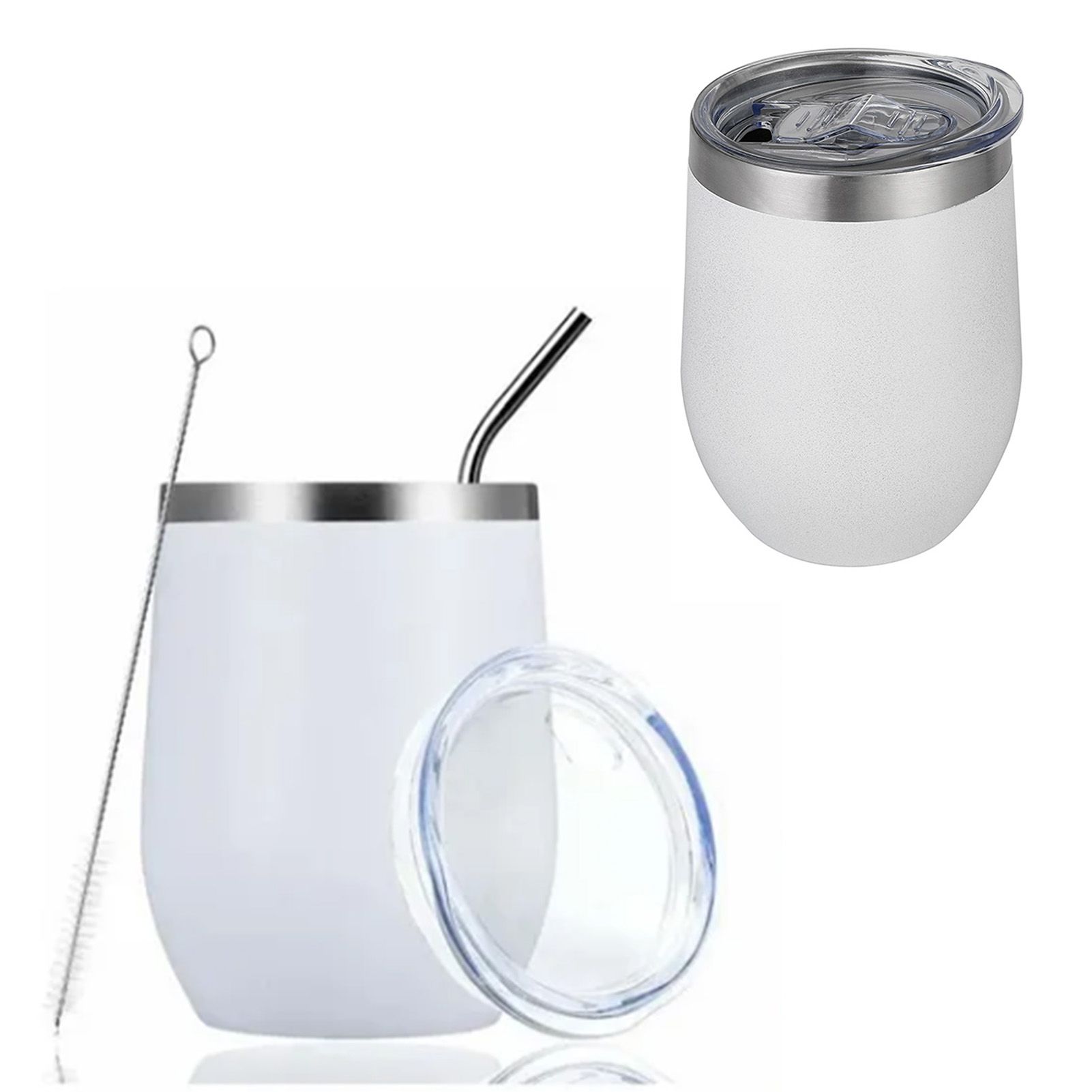 Stainless Steel Thermal Cup Large Capacity Non Slip Outdoor Portable Thermal Coffee Mug Gift White 12oz 360ml โ image 4