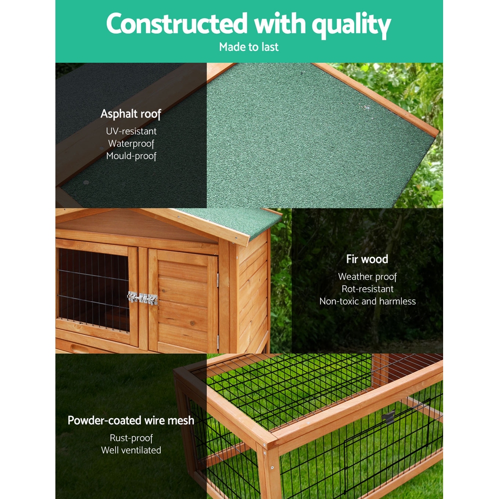 i.Pet Chicken Coop Rabbit Hutch 155cm x 49cm x 90cm Large Chicken Coop Wooden Run Cage House Outdoor โ image 4