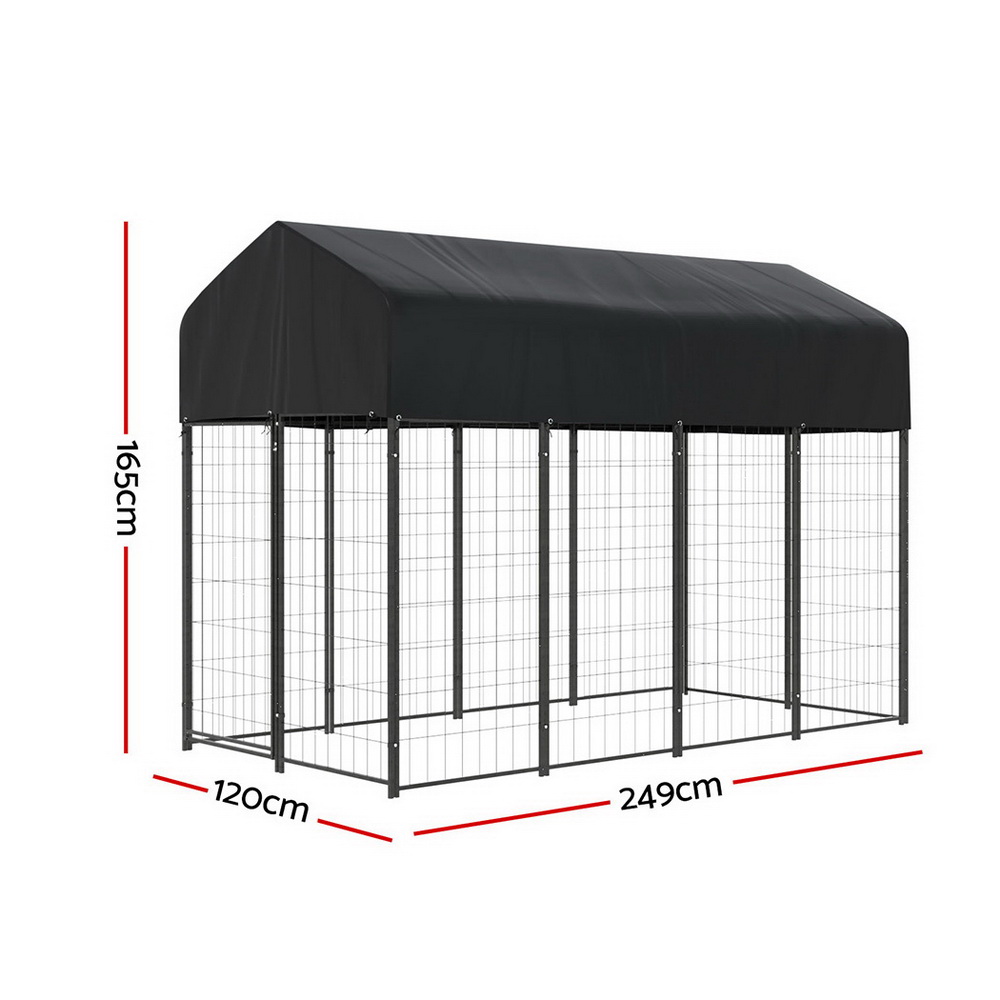 i.Pet Dog Kennel Extra Large House Outdoor Playpen Pet Puppy Metal Backyard — image 2