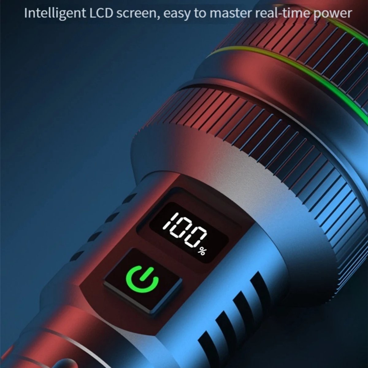 Rechargeable LED Flashlight - Military Flashlight - 5000 lumens - 26650 rechargeable battery - 6 modes - Power bank function - IP67 waterproof — image 4
