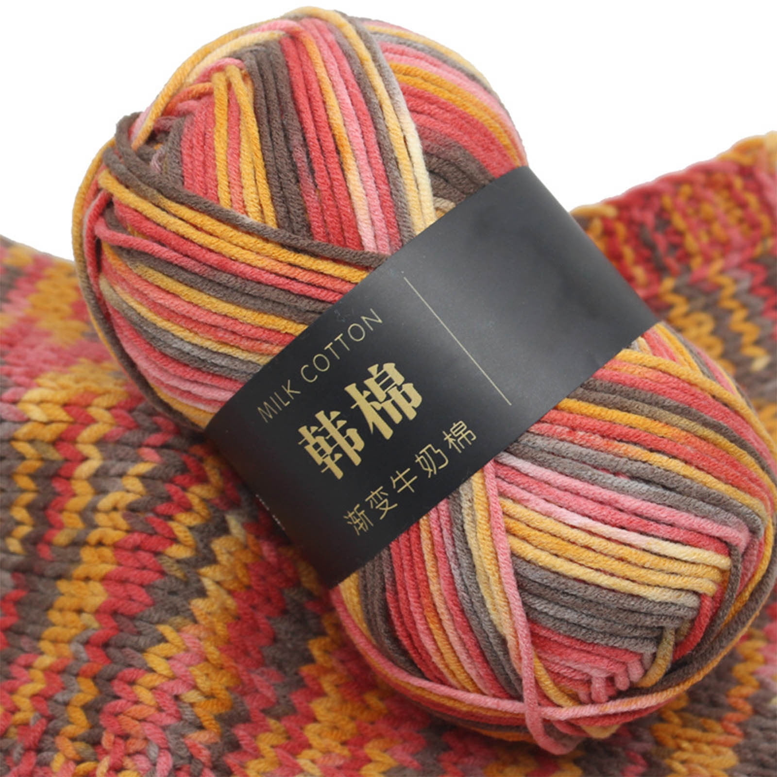 Cotton Yarn - Multicolor Rainbows Yarn,50 gram Skeins,26 Colors Available,7 Strands Of Combed Milk Cotton Crocheting Yarn for Knitting,Crochet,Weaving,Arts & — image 4