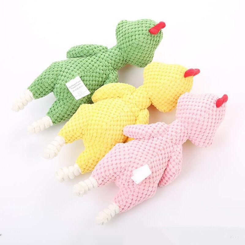 Squeaky Dog Toy Plush Chew Rope Pet Puppy Toys with Squeaker Crinkle for Teething - Dark Goose โ image 6
