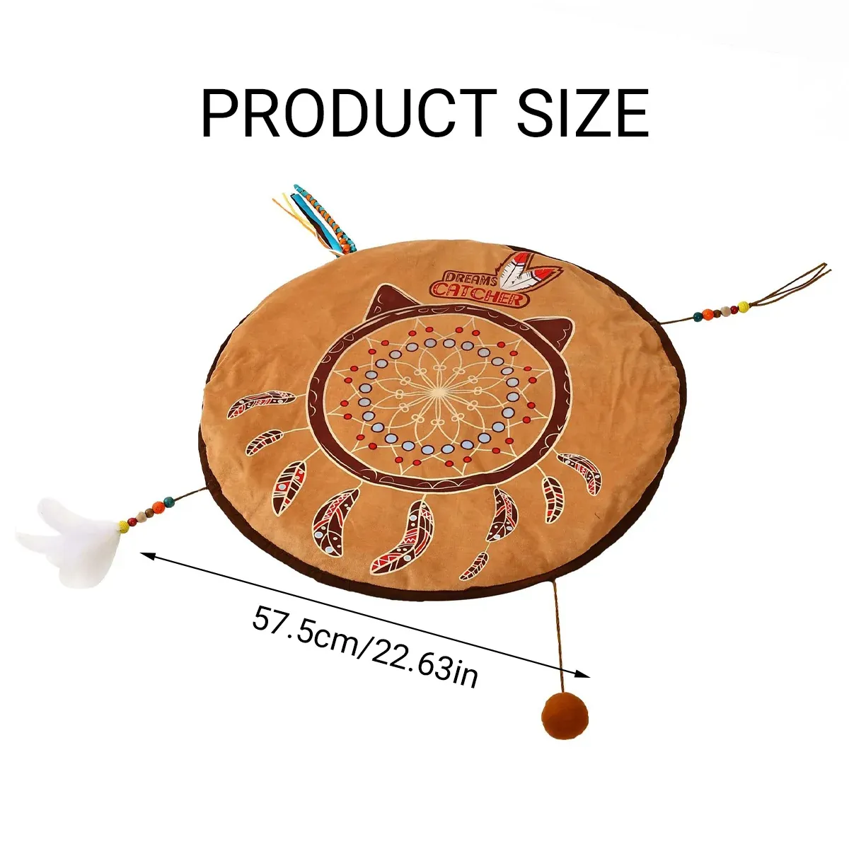 Bohemian Style Pet Bed Mat Washable Non Slip for Dogs Cats All Seasons Home Use — image 3