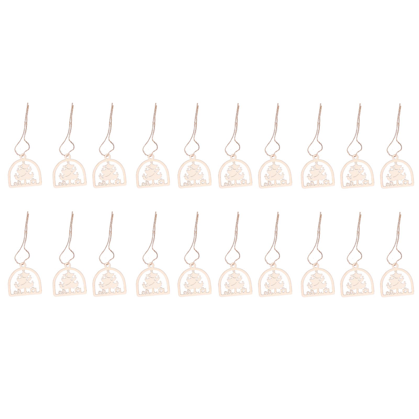 2Set Boxwood Hollow Tree Hanging Ornaments Small Decorative Handcraft for Festival Decoration — image 2