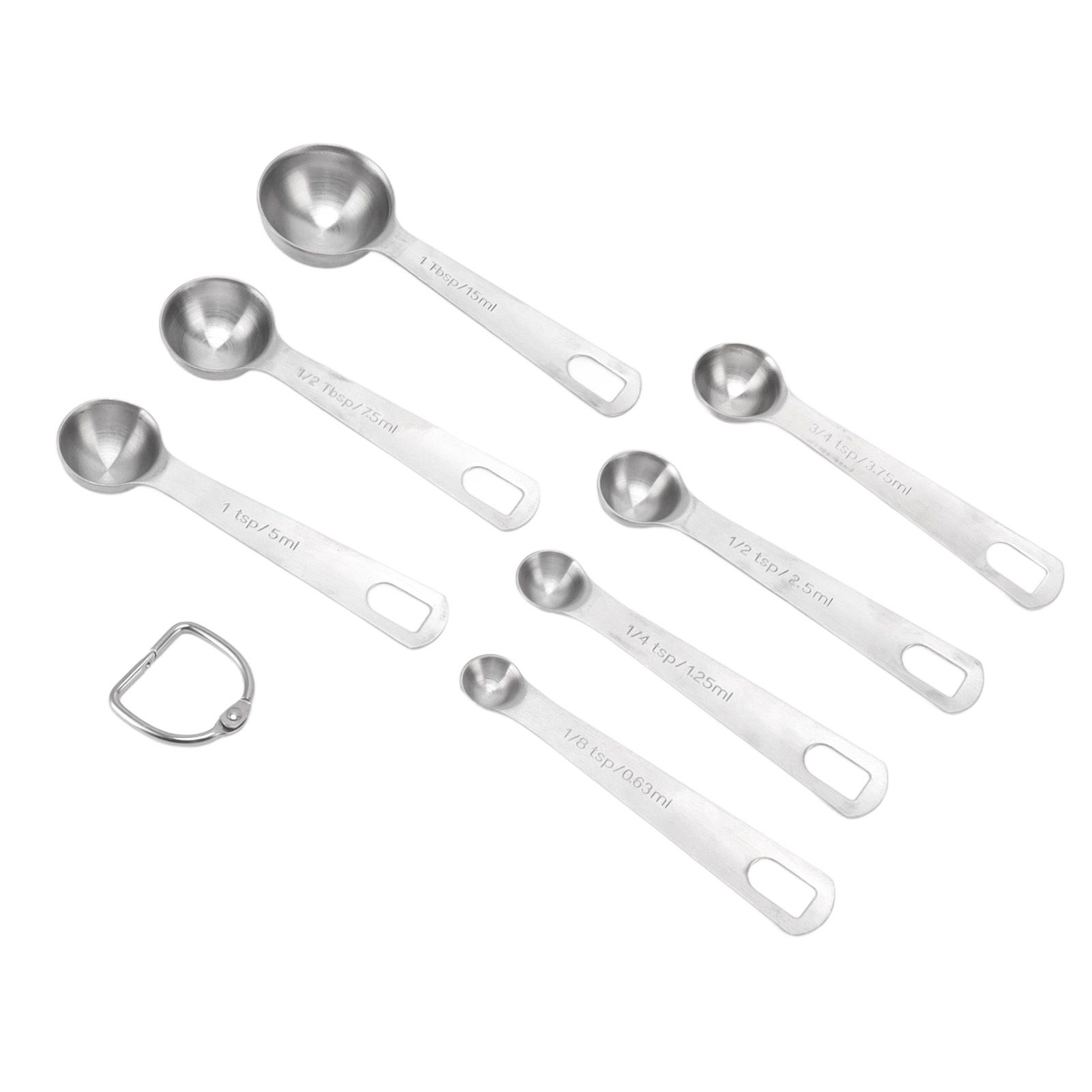 7 PCS Stainless Steel Measuring Spoons Set Small Measuring Teaspoons Baking Tool for Dry Or Liquid — image 5