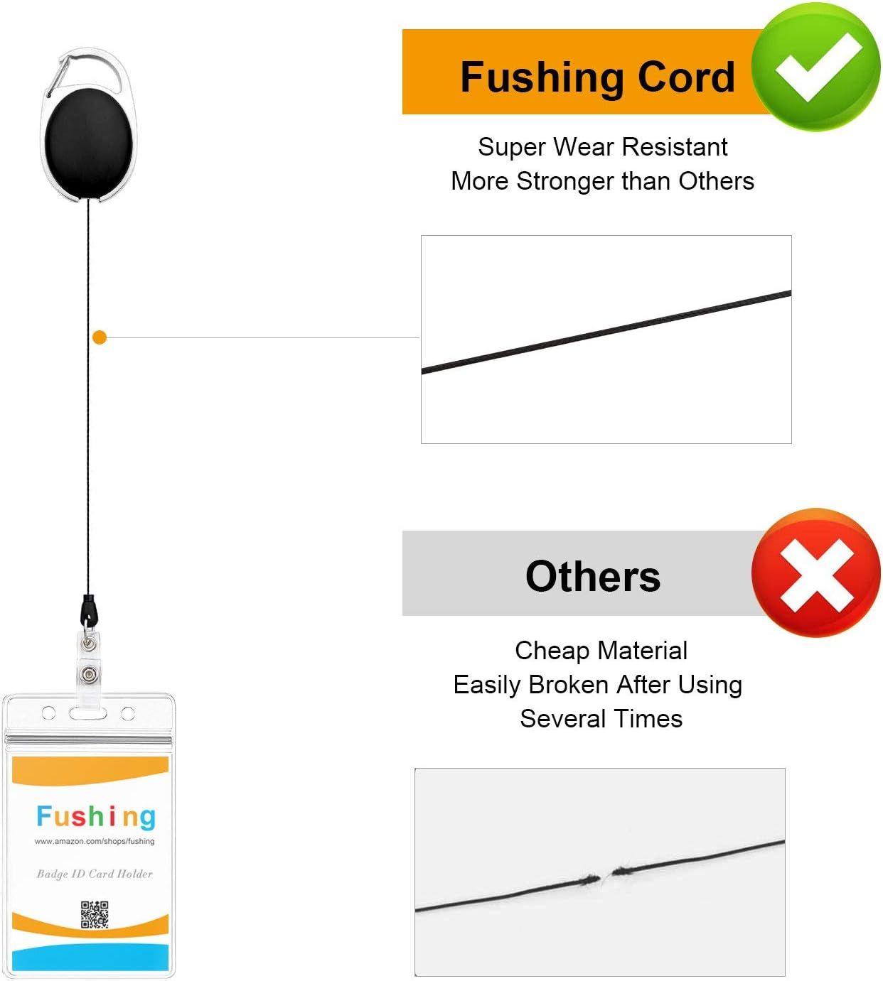 20Pcs Retractable ID Badge Holders ID Badge Reels with Clip Retractable Badge Holders or Oice Worker Doctor Nurse (Black) — image 5