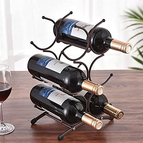 Wine Rack for Countertop,Wine Storage Shelf for Pantry Cabinet,can Hold 6 Bottles,6 Bottles Countertop Stainless Steel Metal — image 2
