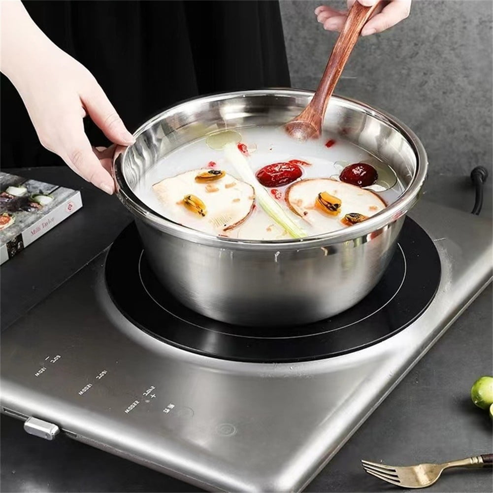 4 Pcs Kitchen Mixing Bowls with Grater Lid Stainless Steel Construction — image 5