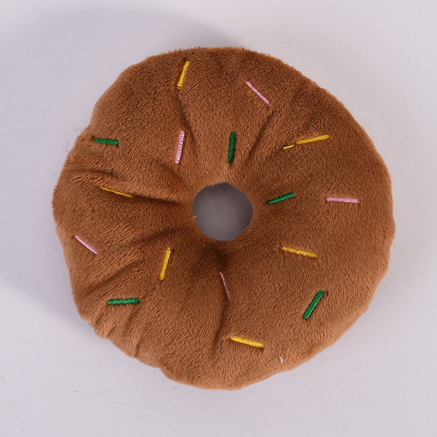 3pcs Dog Chew Toy Soft Plush Donut Shaped Squeaky Squeaking Sound Toy Plush Pet Puppy Toys Soft Pets Bite Chewing Puppy Dog Toy โ image 2