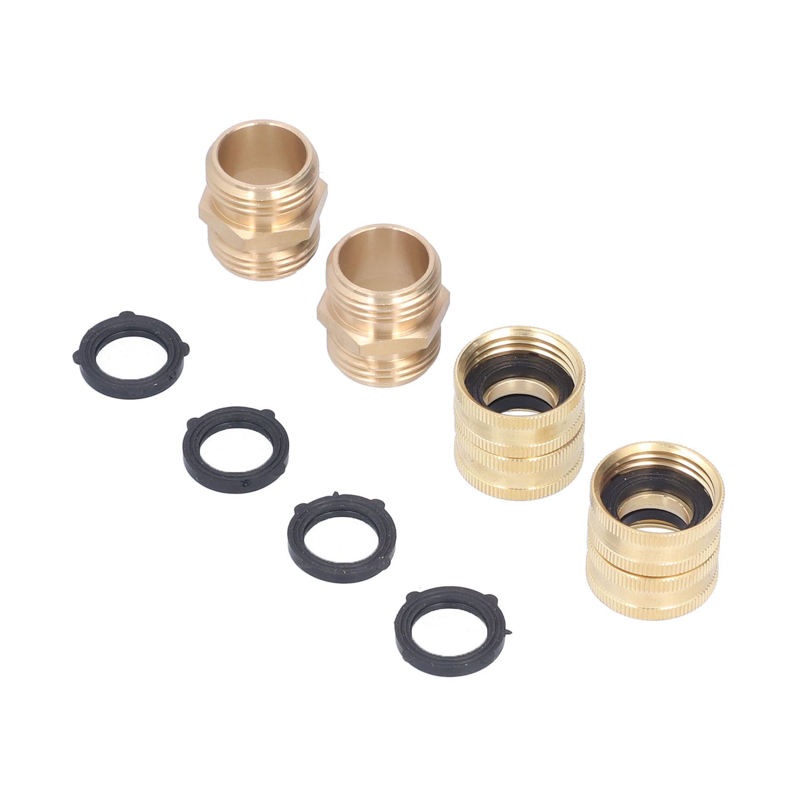 2Pairs 3/4in Brass Hose Adapter 2 Way Hose Adapter Durable and Convenient for Garden and Washing Machine — image 2