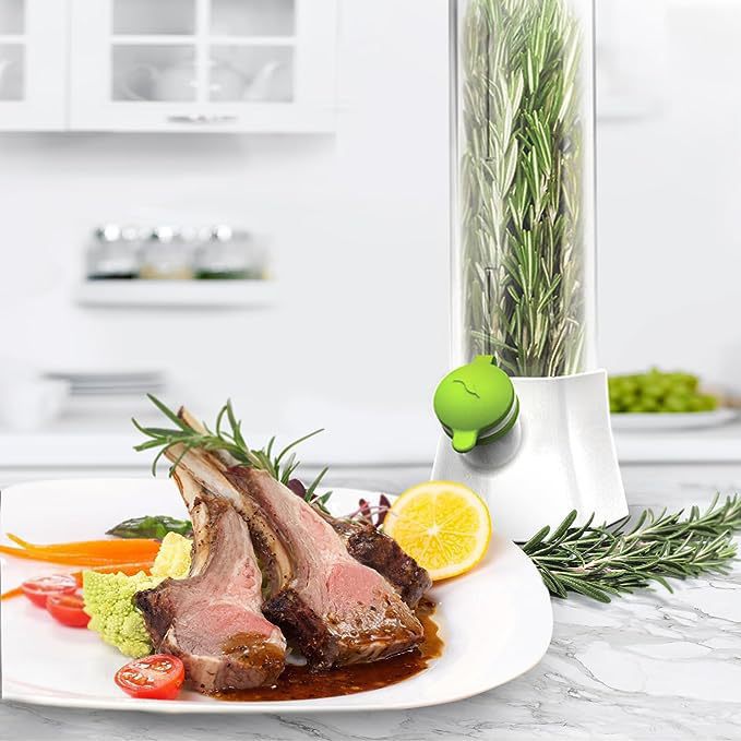 White Fresh Herb Keeper & Saver - Refrigerator Pod to Extend the Life of Fresh Herbs โ image 2