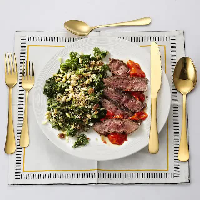 Bright color 410 Stainless Steel Cutlery Set - Western Steak Knife, Fork & Spoon Set, 4 Set/20-Piece Dinnerware Set โ image 3