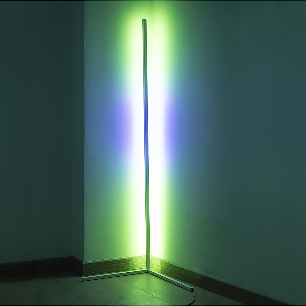 Modern - Colour RGB - Minimalist LED Corner Floor Lamp - White - Mood Lighting — image 4