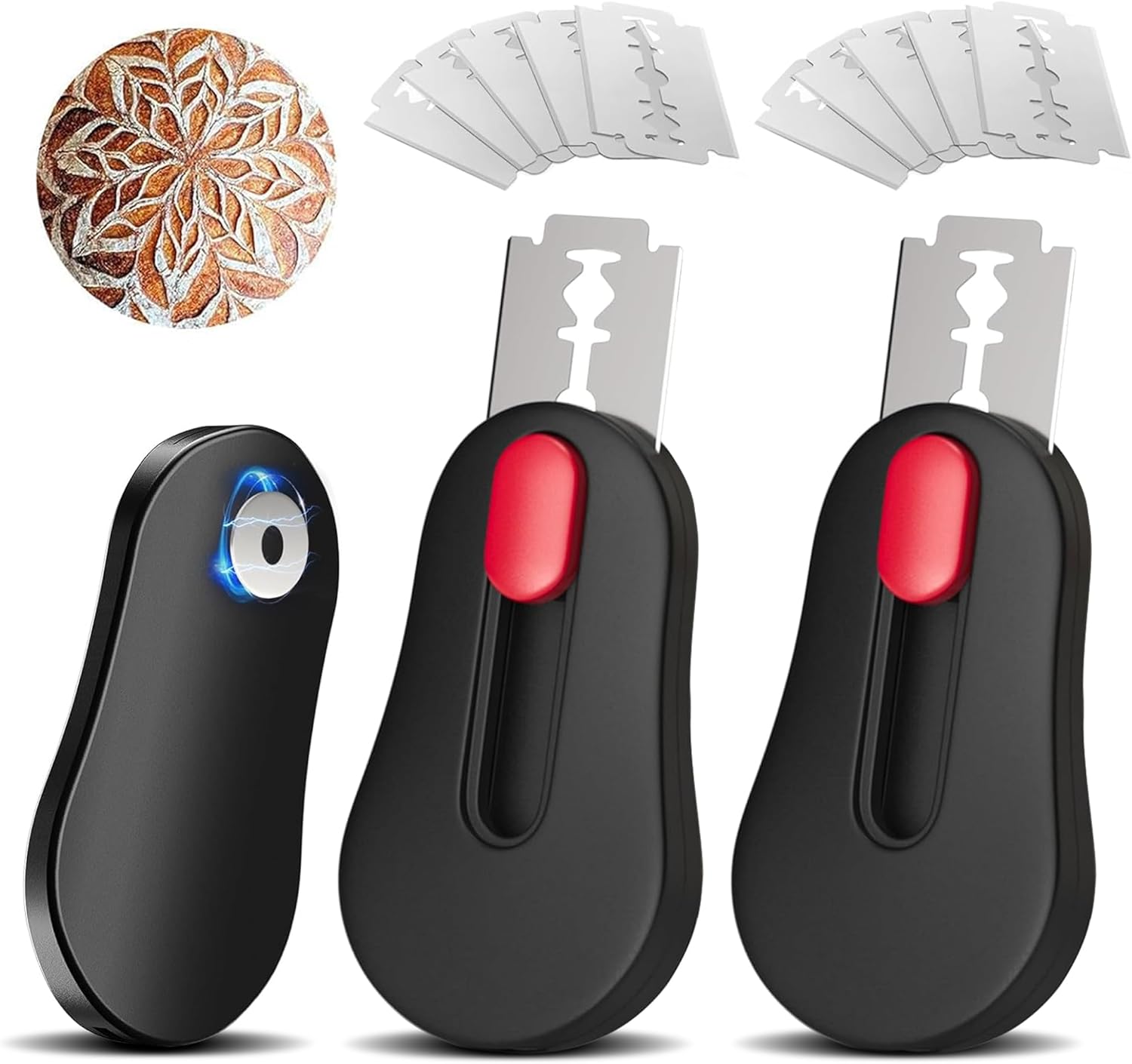 (2 Packs) Bread Lame Dough Scoring Tool with Telescoping Feature, Professional Bread Lame for Bread Scoring Tool & Sourdough Scoring Tool, Bread Lame Dough