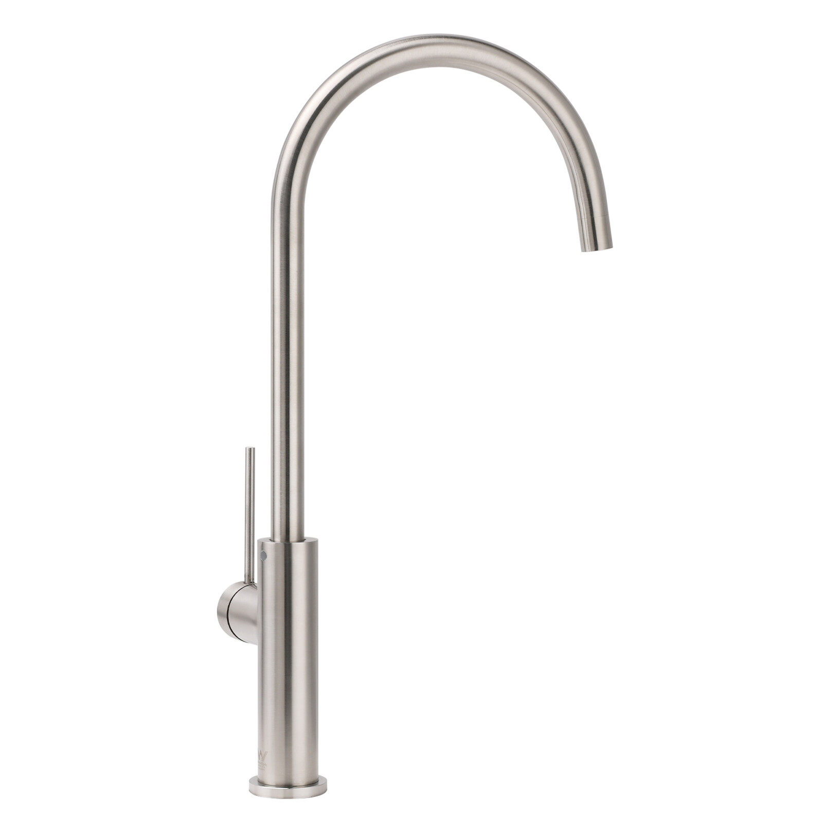 Brushed Nickel 435mm Tall Slim Round Kitchen Laundry Sink Mixer Faucet Tap Spout — image 4